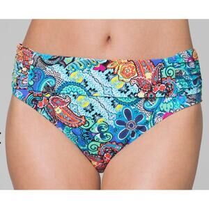 Bleu Rod Beattie Let Loose Sarong Hipster Bikini Bottom 6 NWT